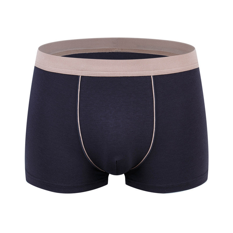 Men's cotton underwear plus size fat guy boxers breathable 3D seamless sexy youth cotton red boxers