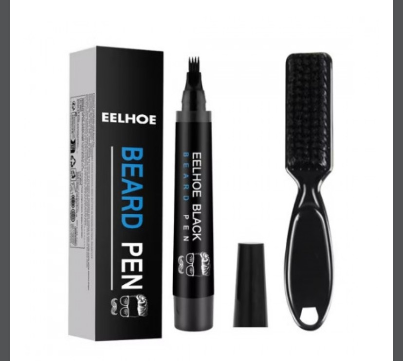 PEN BEARD Kit de bolígrafo rellenador de barba Eelhoe para hombre, lapiz para barba natural e impermeable