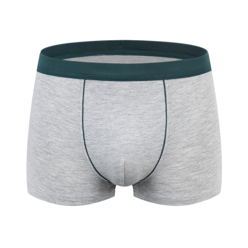 Men's cotton underwear plus size fat guy boxers breathable 3D seamless sexy youth cotton red boxers