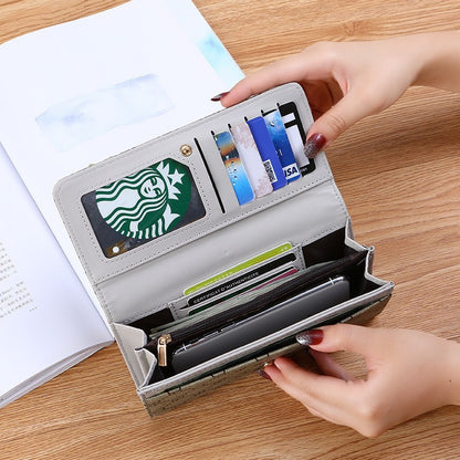 Long Wallet for Women 2024 New Fashion Simple Foldableing Multi-Functional Hand Wallet Card Holder Two-In-One Wallet