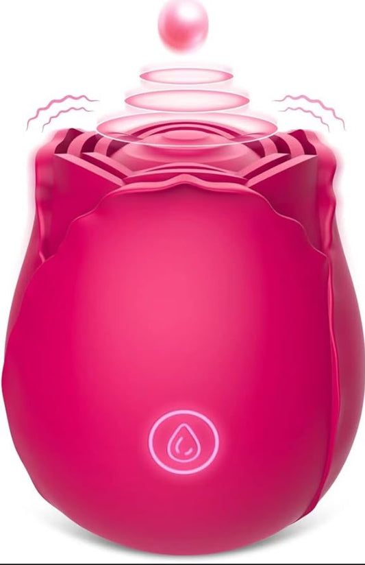 ROSA DEL PLACER VIBRADOR DE ROSAS PARA MUJER, ESTIMULADOR SEXUAL C0N PUNTO DULCE