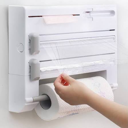 ORGANIZADOR DE PAPEL PARA COCINA 4 EN 1