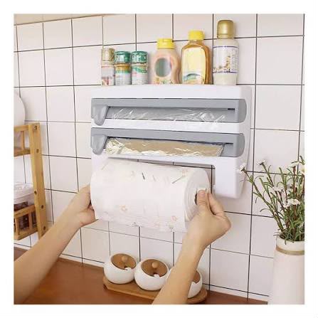 ORGANIZADOR DE PAPEL PARA COCINA 4 EN 1