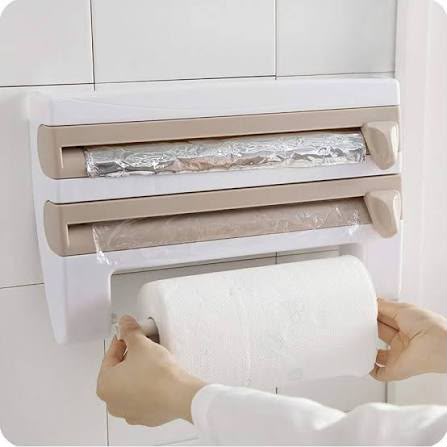 ORGANIZADOR DE PAPEL PARA COCINA 4 EN 1