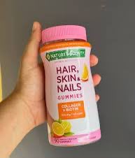 Gomitas Nature's Bounty Hair, Skin & Nails 100 mcg de collagen & Biotina para Cabello, Piel y Uñas - 80 Gummies