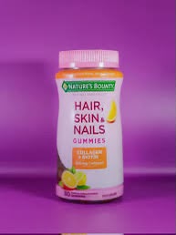 Gomitas Nature's Bounty Hair, Skin & Nails 100 mcg de collagen & Biotina para Cabello, Piel y Uñas - 80 Gummies